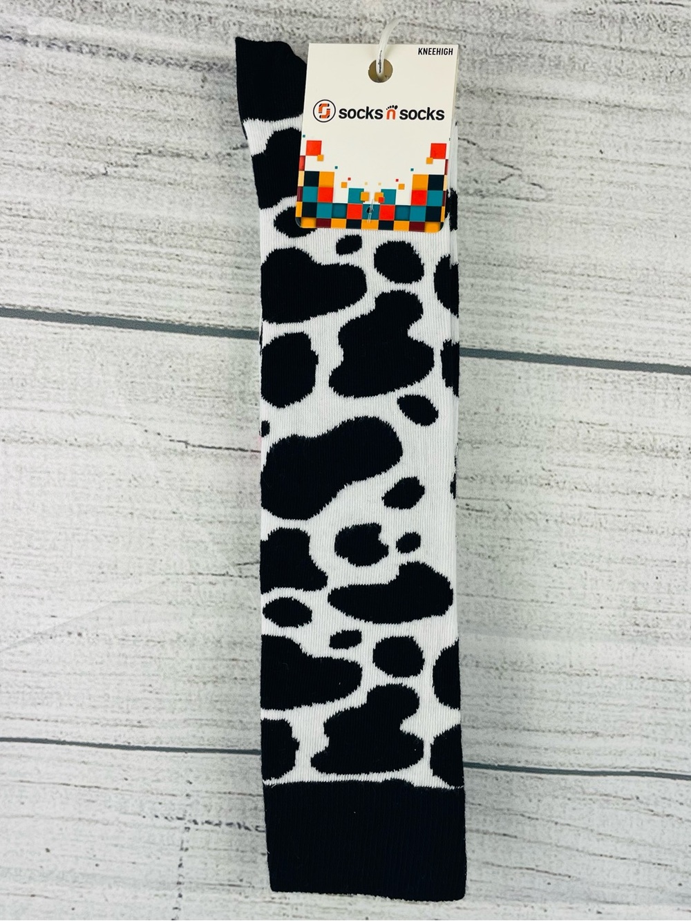 Socks n Socks Women's One Size Knee High Cute Cow Print Socks - NEW 1 Pair